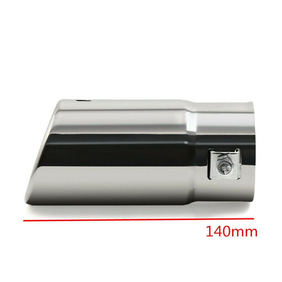 58mm Universal Car Bevel Exhaust Pipe Tip Muffler Stainless Steel Tail Tube USA