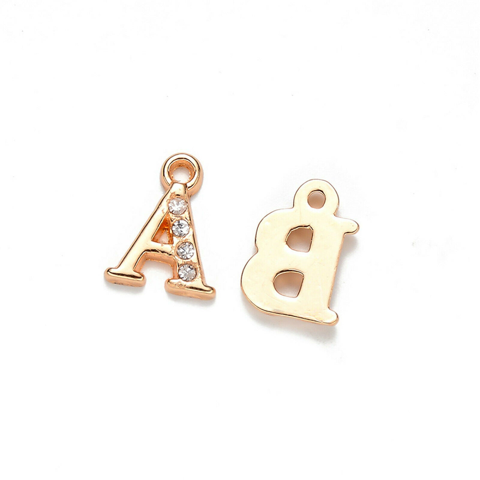 Jewelry DIY Pendant Alloy 26 Alphabet A-Z Letters Set Rhinestone Charms Crafts