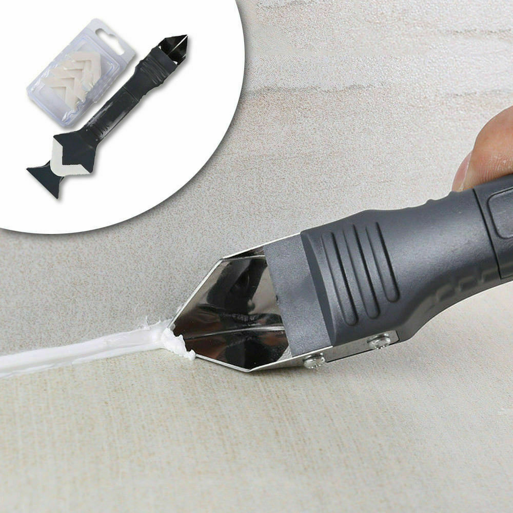 Pro 3In1 Silicone Remover Caulk Finisher Sealant Smooth Scraper Grout Set Tools