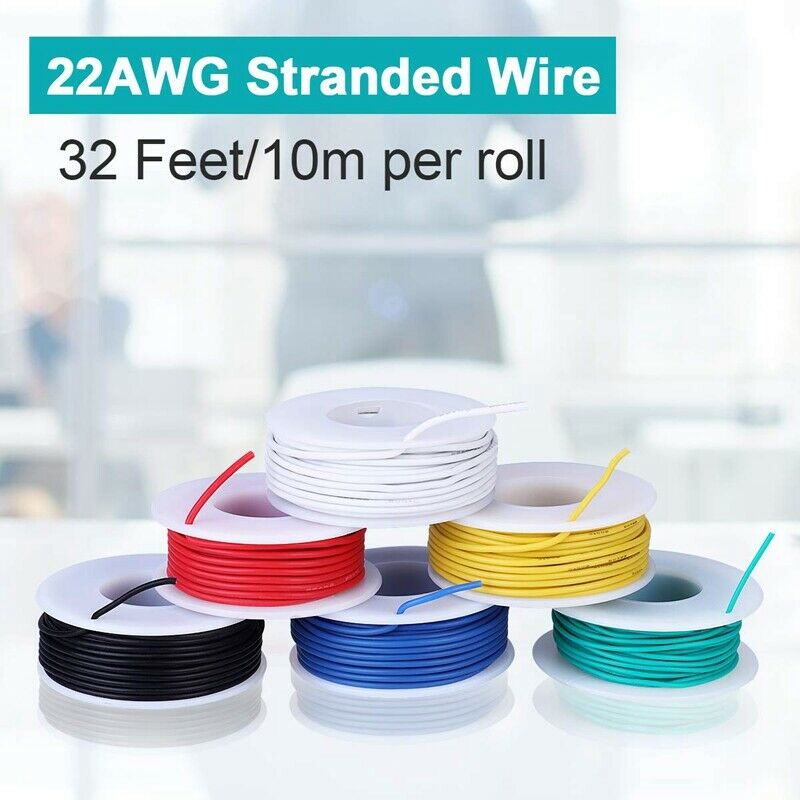 22AWG Electronics Wire Kit, Jumper Wire Hook Up Wire Kit Flexible Silicone WirI9