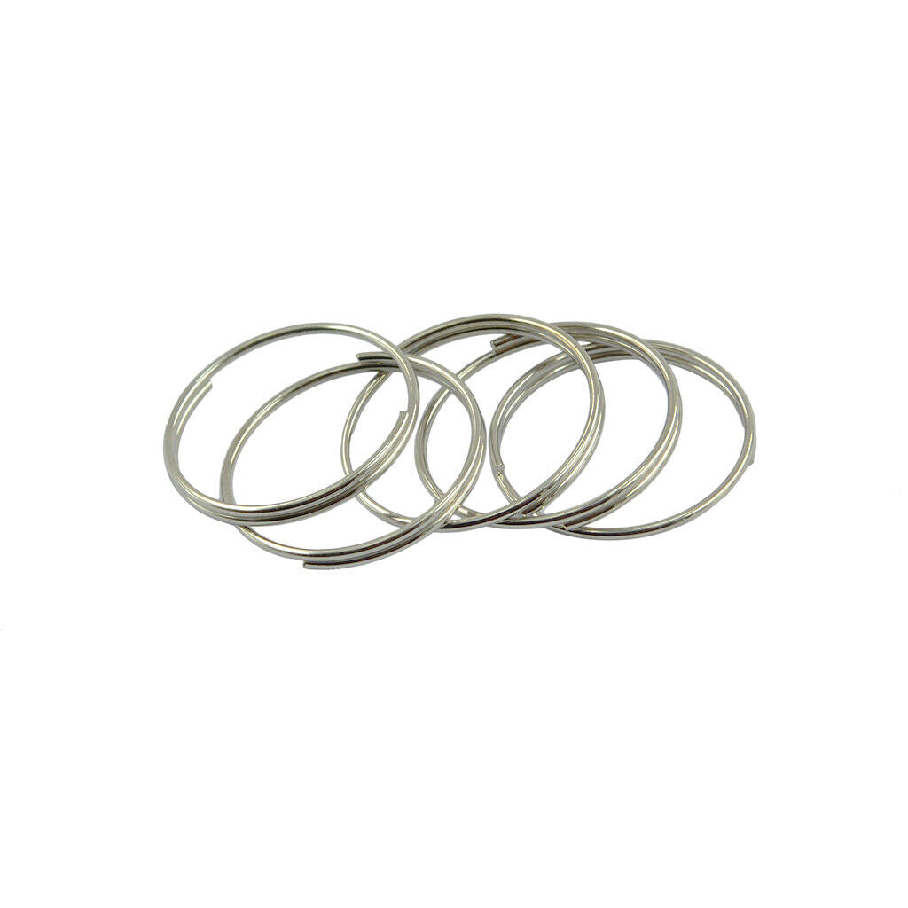 100Pieces Keyrings Split Ring Key Rings Steel Hoop Ring for Chain Making