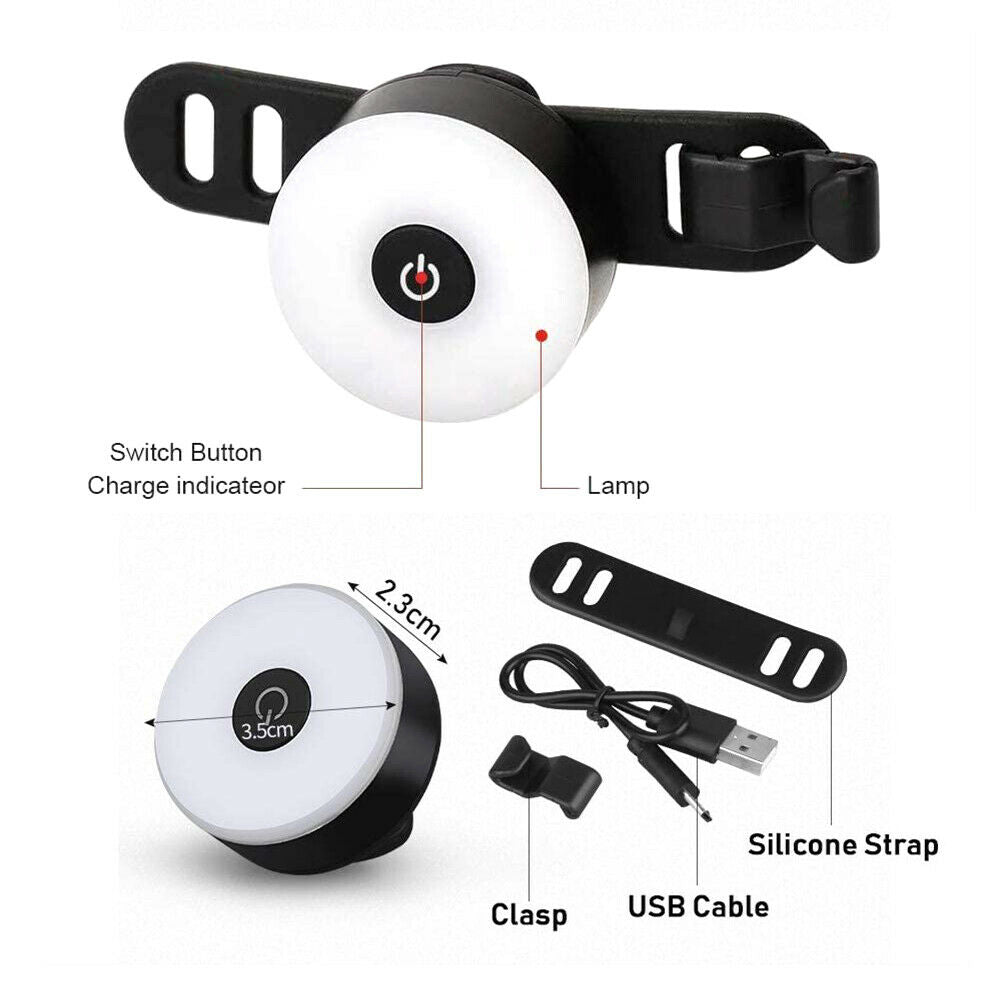 USB Rechargeable Bike Tail Light Waterproof Bicycle LED Light Lamp Universal
