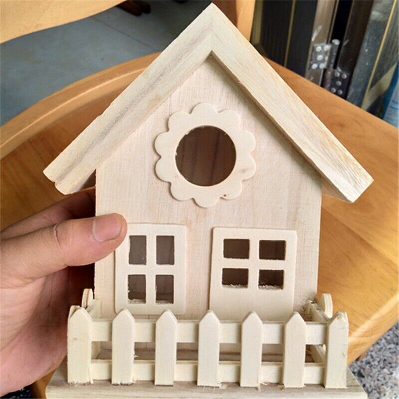 Bird House Birds Box Bird Nest Outdoors Wooden Bird House Hanging Bird Nest E2N2
