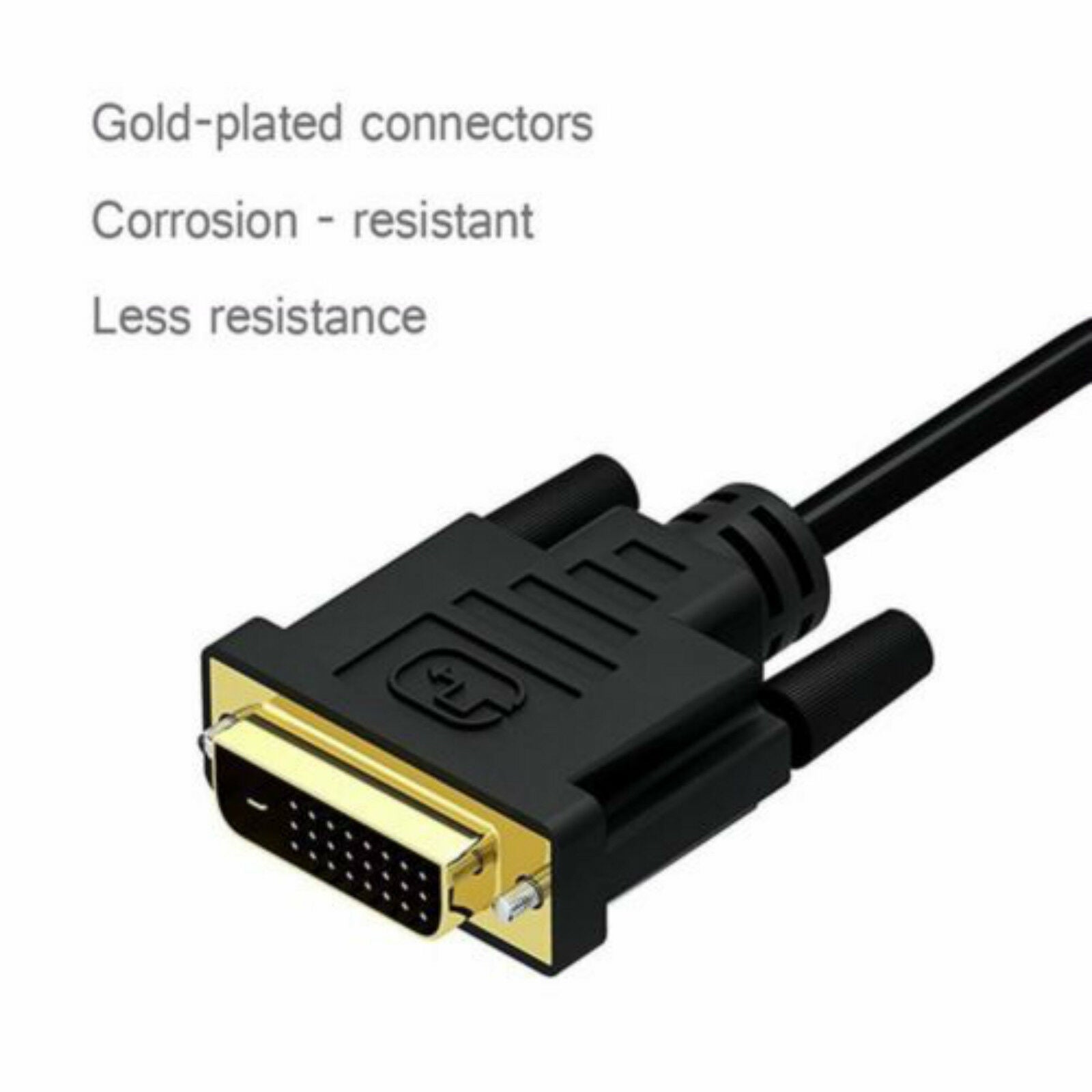 DVI-D 24+1 Pin Male to VGA 15Pin 1080p Female Active Cable Adapter Converter