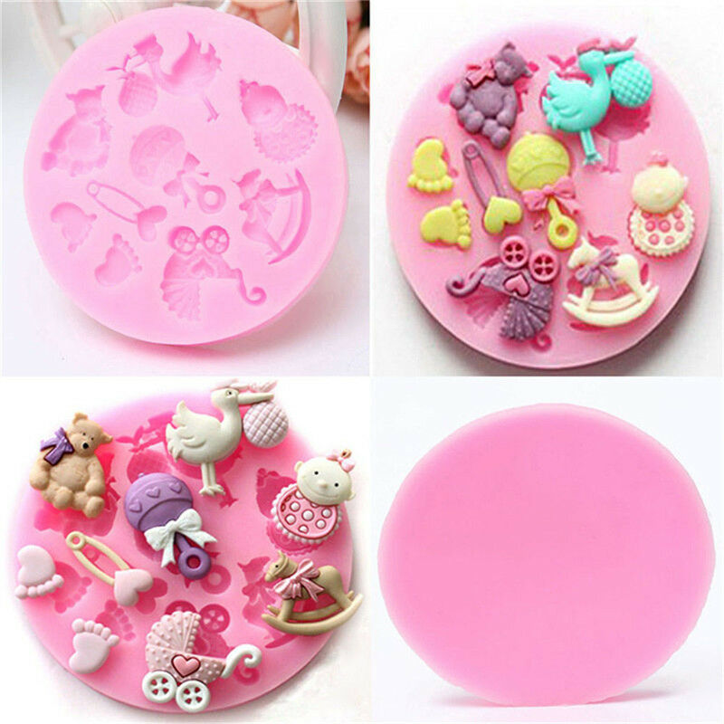 Baby Shower Silicone Fondant Cake Mould Mold Chocolate Baking Sugarcraf.l8