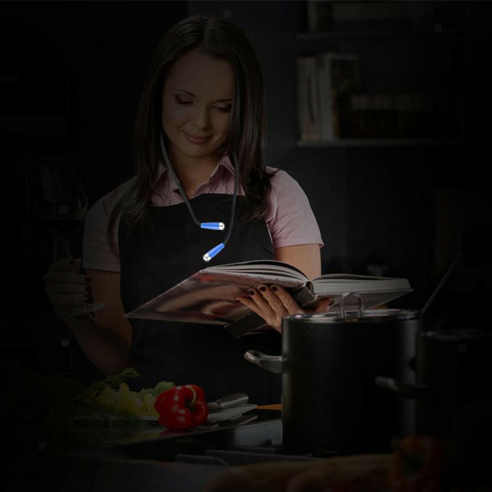 LED Portable Rechargeable Neck Reading Light Lamp for Bookworms Bed Camping