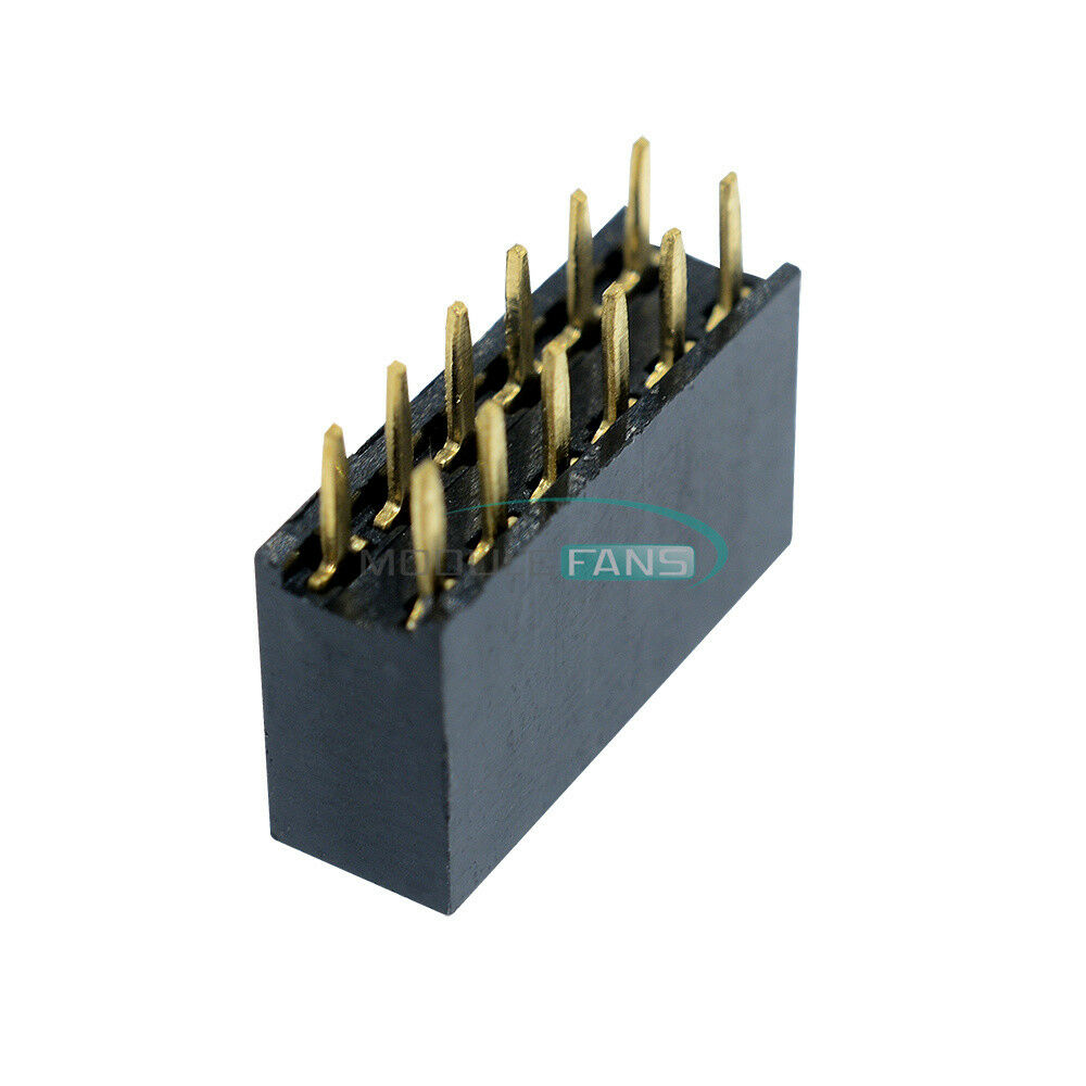 50PCS 12Pin 2.54mm Double Row Female Straight Header Pitch Socket Strip