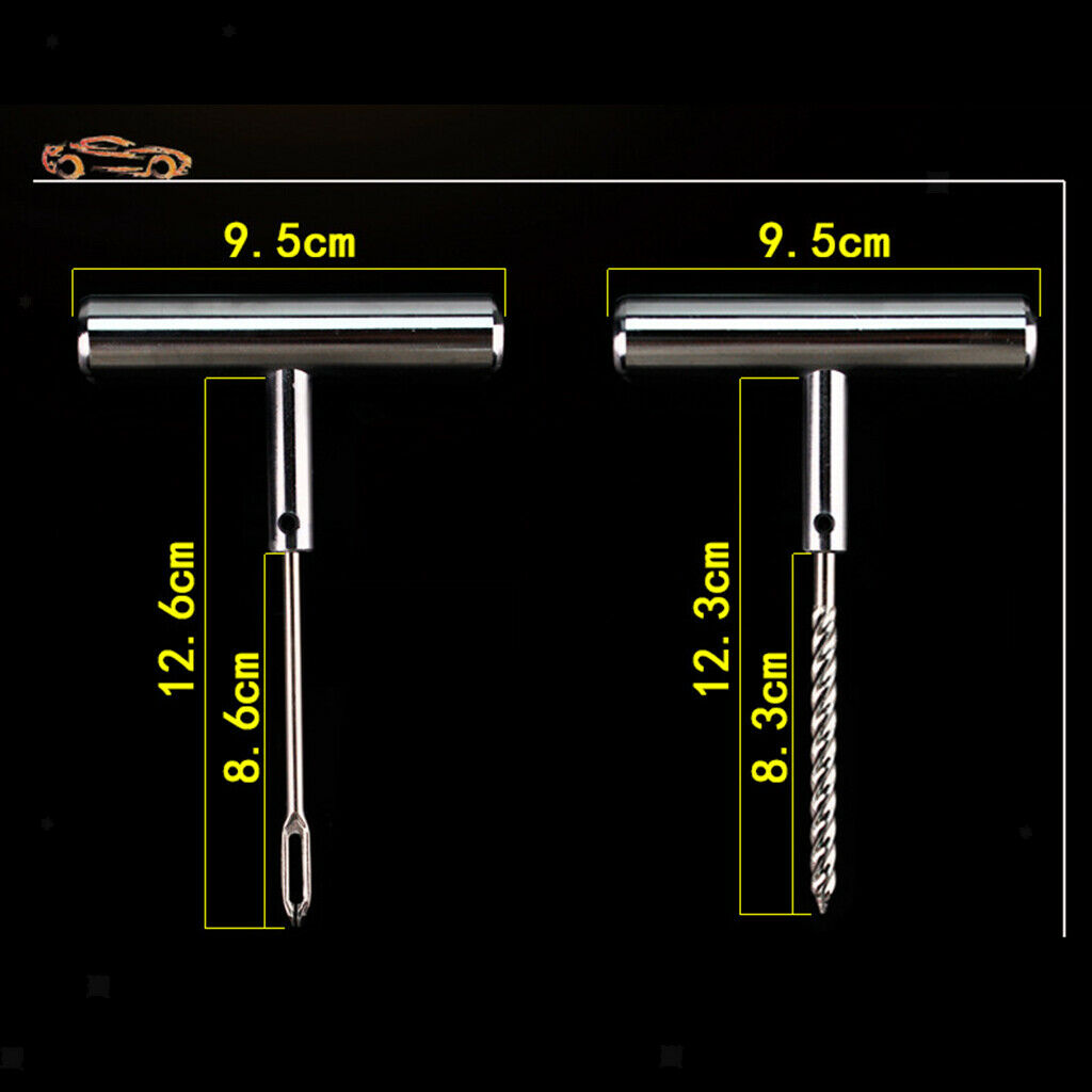 Auto Motorcycle Car Tubeless Tyre Tire Repair  Drill Wrench Plug Patch Kits