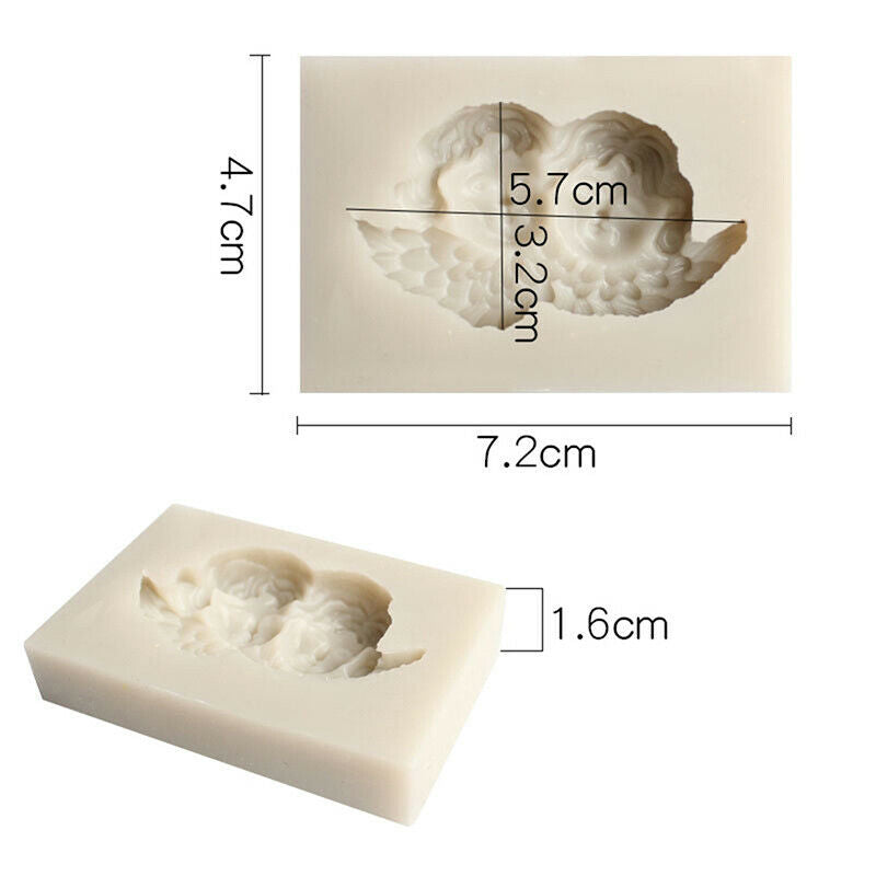 Angel silicone fondant mold DIY clay gypsum aroma wax mould baking uten joJ.DD