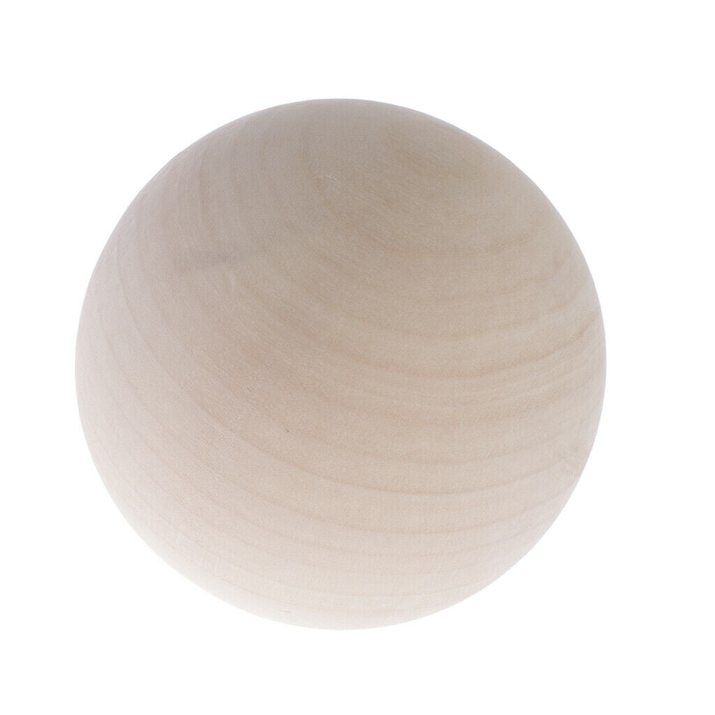 Natural Hardwood Balls 7.5cm Dia.- Unfinished Natural Wooden Balls for Crafts,