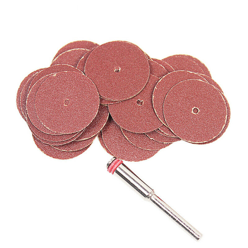 60Pc Rotary Mini Diamond Cutting Wheel 32MM Disc Sandpaper Grinding Tool Blades