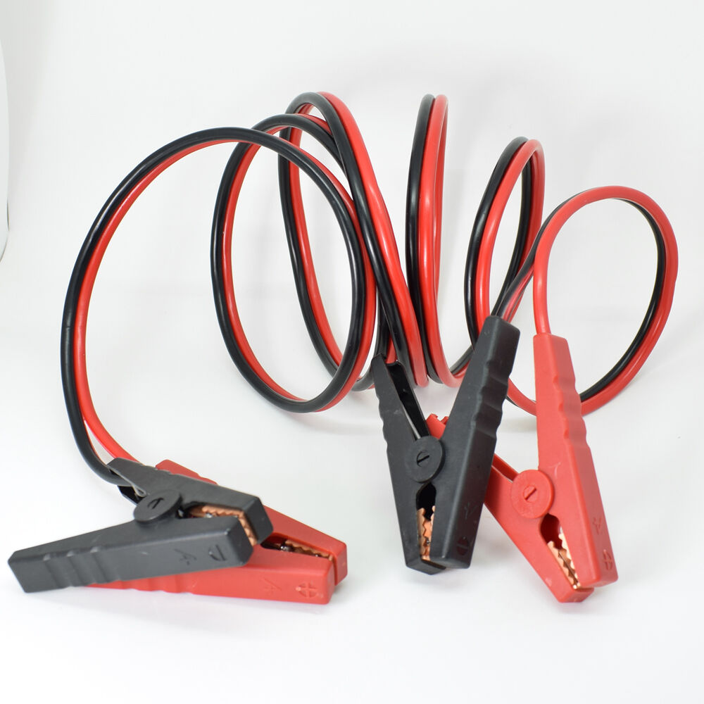1pair Car Battery Booster Line Jumping Cables Power Fire Wire w/Heavy Duty Clip