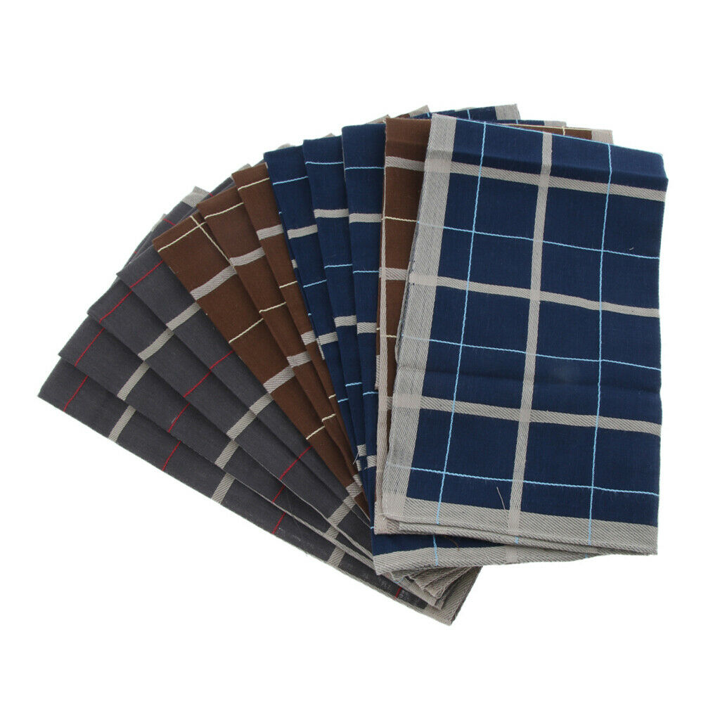 12x 100% Cotton Handkerchief Square Decor Suits Pocket Hanky