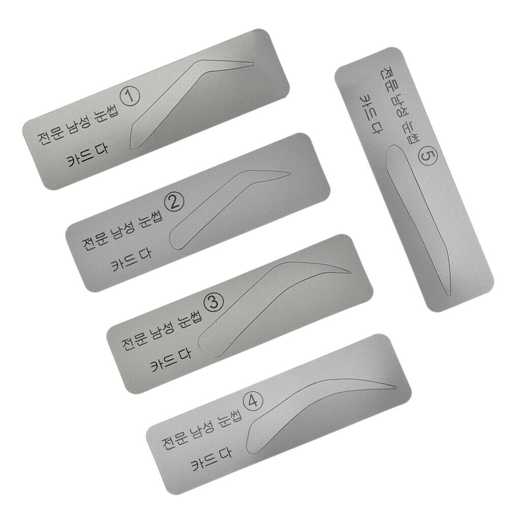 5 Styles Eyebrow Stencil Shaper - Women Eye Brows Ruler Shaping Template for DIY