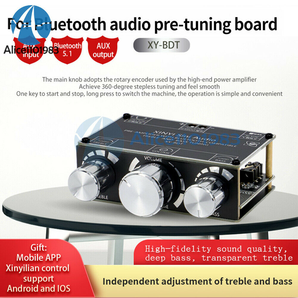 Bluetooth Audio Decoder Board 2 CH Stereo High Low Tone Pre-stage Tuning Module