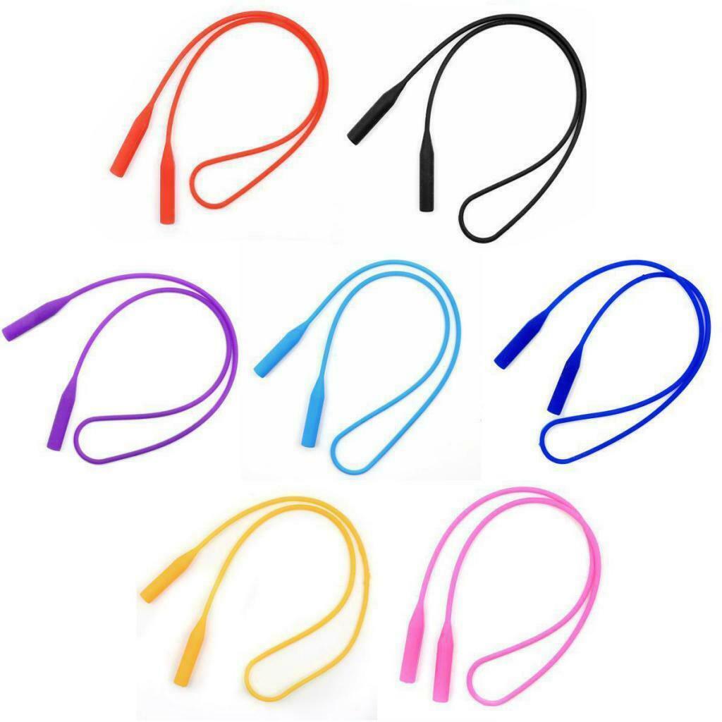 7Pcs Adults 52cm Elastic Silicone Spectacles Neck Cord Sunglasses Strap Band