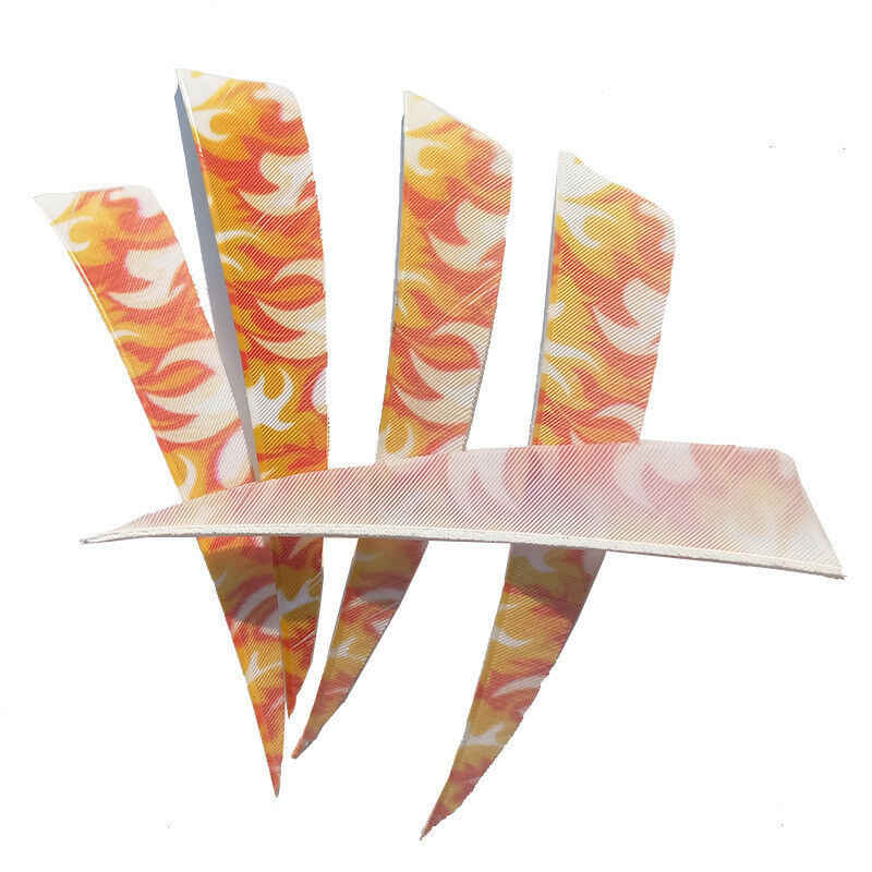 50pcs 4" Turkey Feather Natural Archery Arrow Fletches Shield Shape Fletching