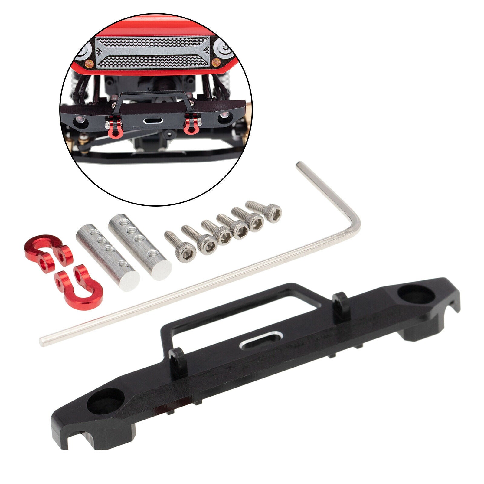 Front Bumper for Axial SCX24 AX90081 1:24 Scale Deadbolt RC Climbing Truck