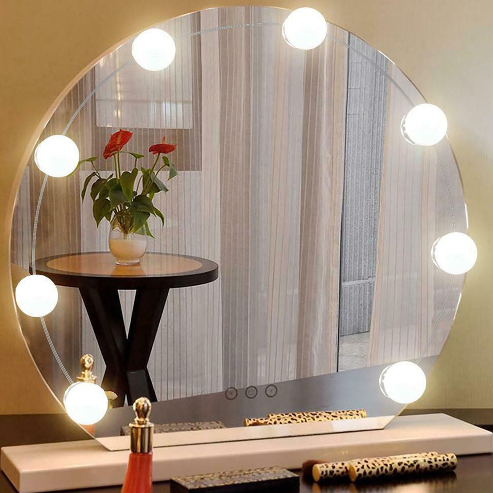 10x Hollywood Style LED Bulbs Vanity Makeup Dressing Dimmable Mirror Lights Kit
