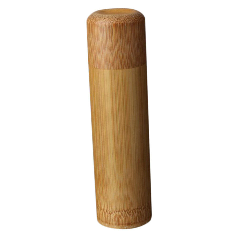 Tea Canister Wooden Box Tube Pot Kitchen Crafts DIY Holder Container w/ Lid
