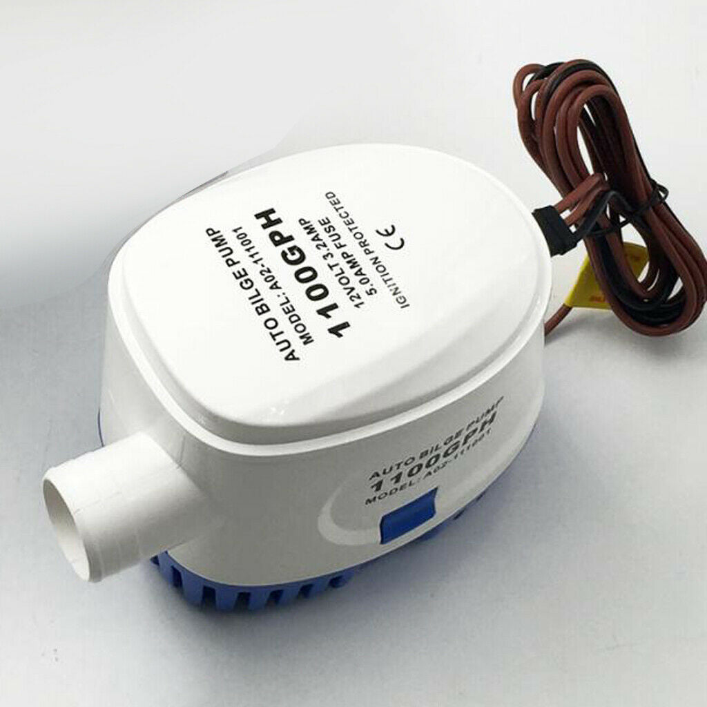 12V 1100GPH Boat Marine Submersible Auto Bilge Water Pump Float Switch