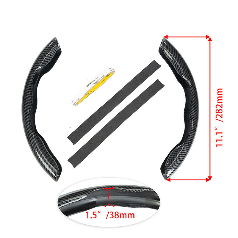 2x Carbon Fiber Universal Car Steering Wheel Booster Cover Non-Slip Accessories
