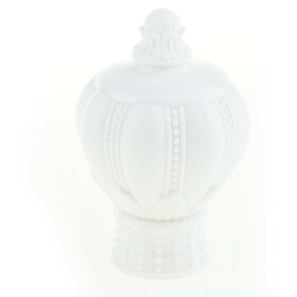 4Pcs Decorative Window Curtain Pole Rod End Cap Final Head 28mm White_2