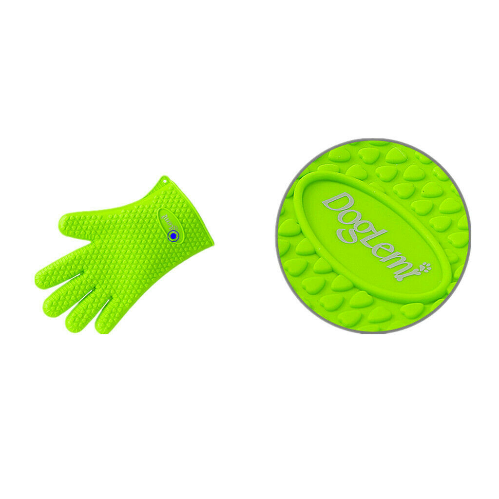 Waterproof Pet Dog Cat Grooming Glove Dirt Hair Fur Removal Remover Green