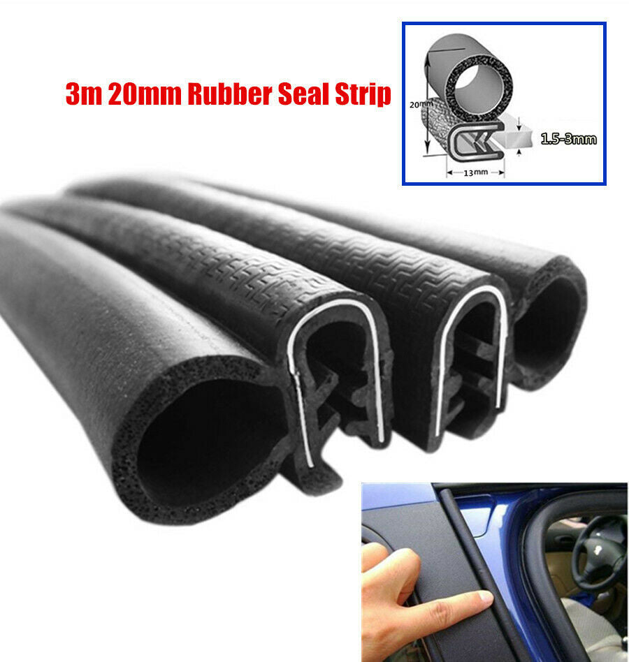 3 M Door Edge Protector Guard Hardwearing Car Ship Dustproof Rubber Seal Strip
