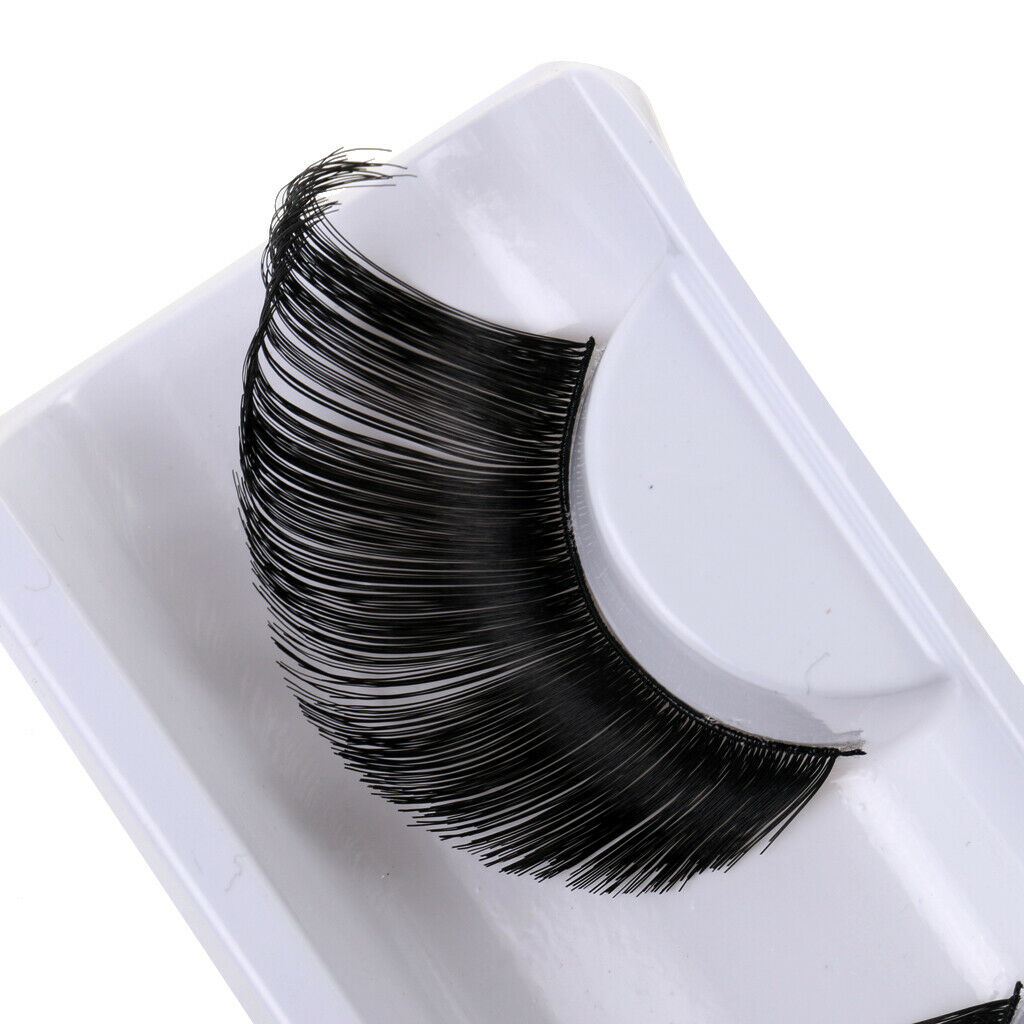 1 Pair Long Exaggerated False Eyelashes Costume Party Halloween Black