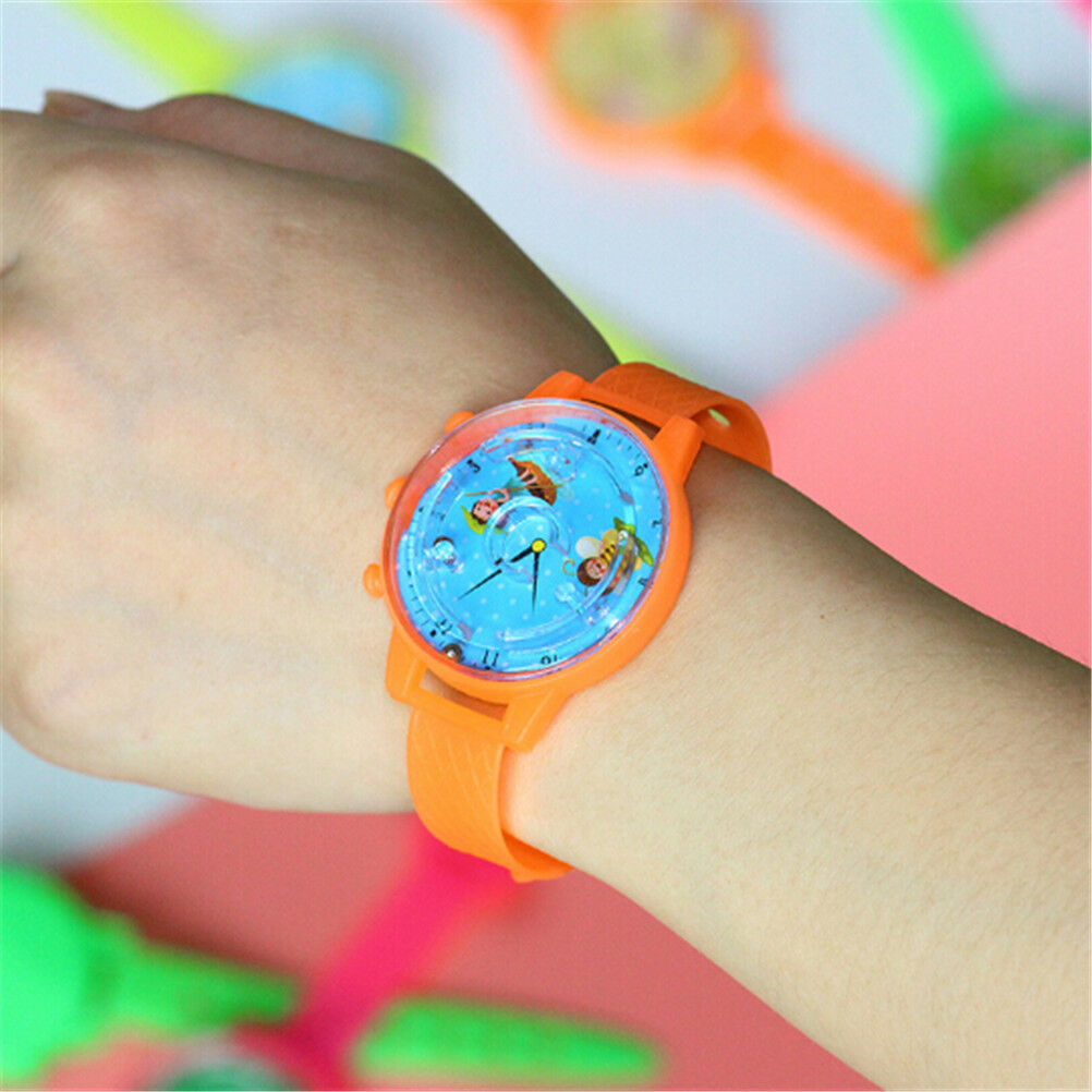 3pcs Colorful Ball Maze Game Puzzle Labyrinth Watch Toys for Kids Birthday.l8