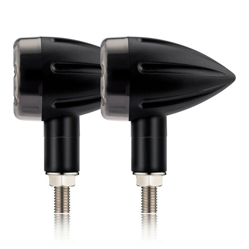 Motorcycle Scooter Bikes Bar End LED Turn Signal Light Corner Indicator Lamp Kit