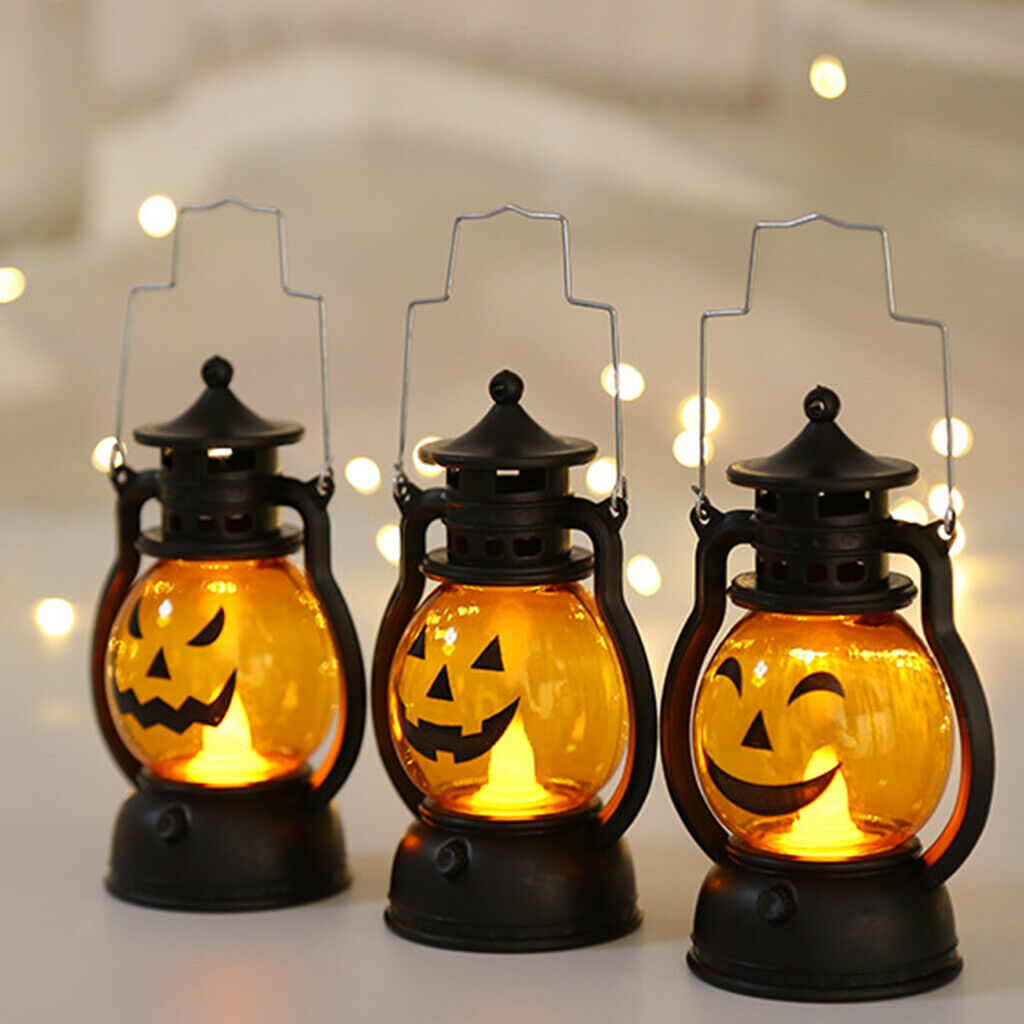 3pcs LED Pumpkin Lanterns Lounge Room Decoration Lamp Nightlight Gifts