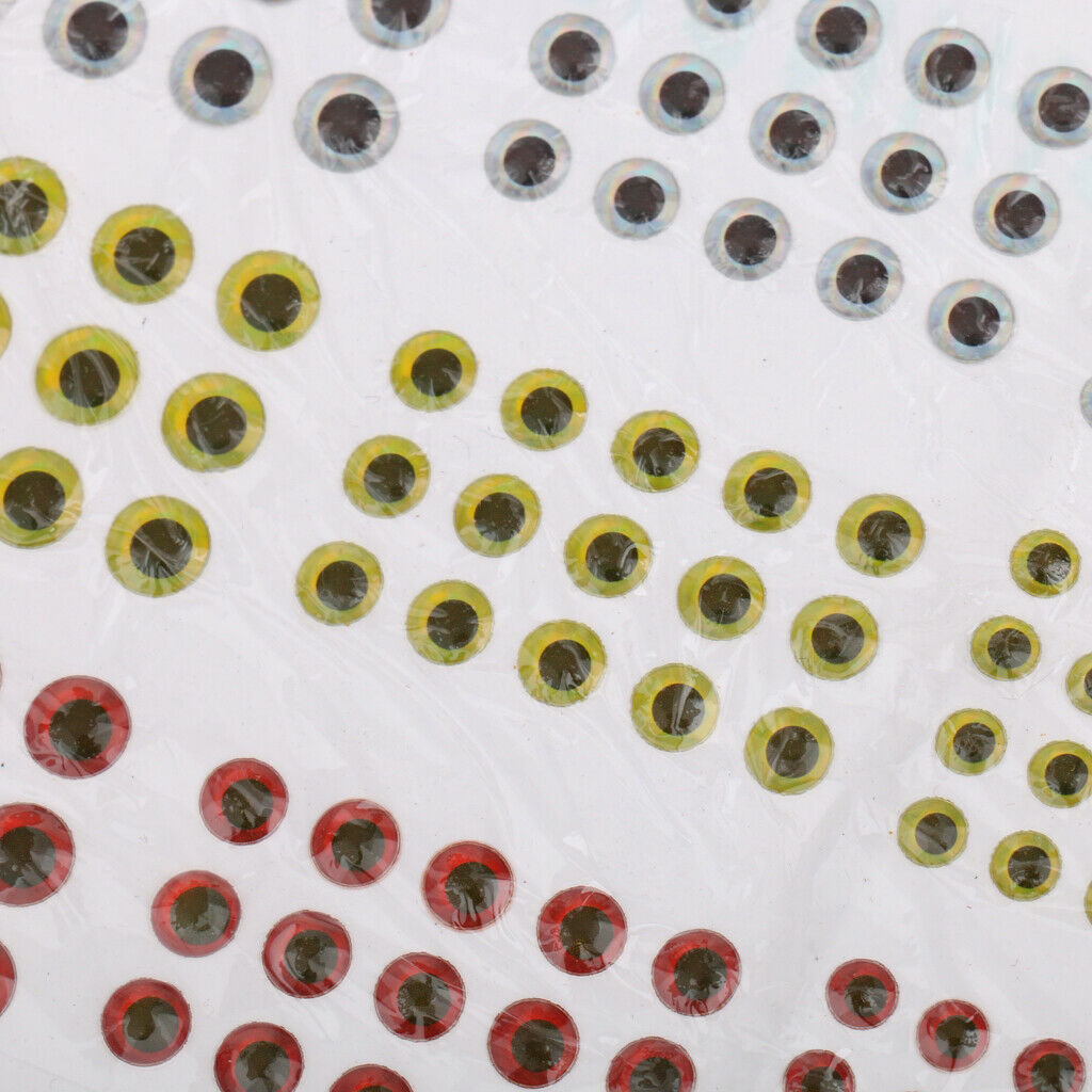 Fishing Lure Outer Scale Holographic Tape 2D DIY Fish Eyes Adhesive 3 Colors