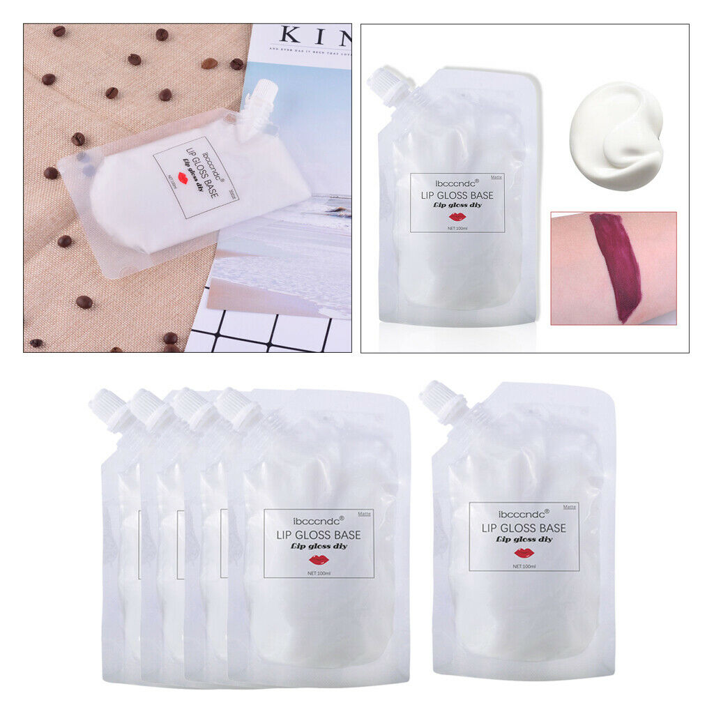 5Pcs/set White Smooth Nourishing Makeup Lip Gloss Lipstick Making Base Gel