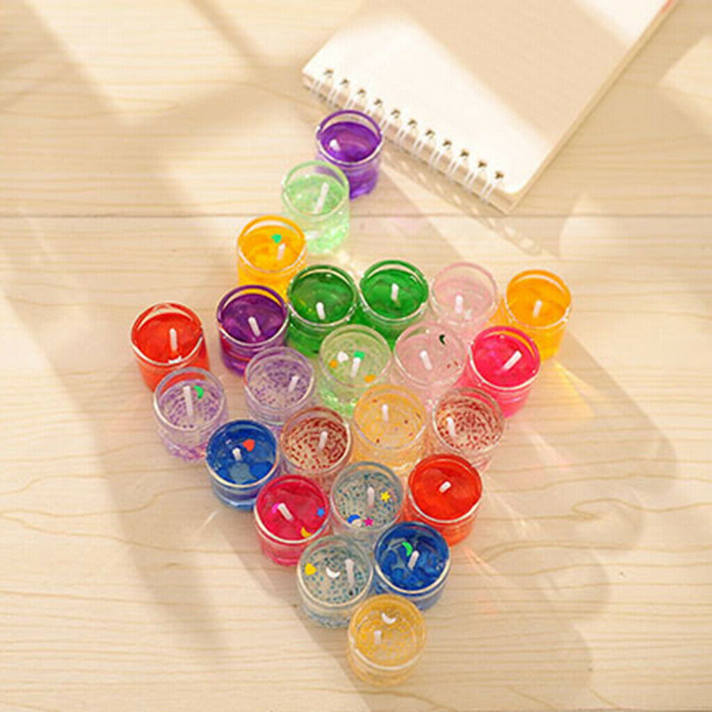 24pcs Creative Jelly Candle Romantic Candle for Office Living Room Ornament