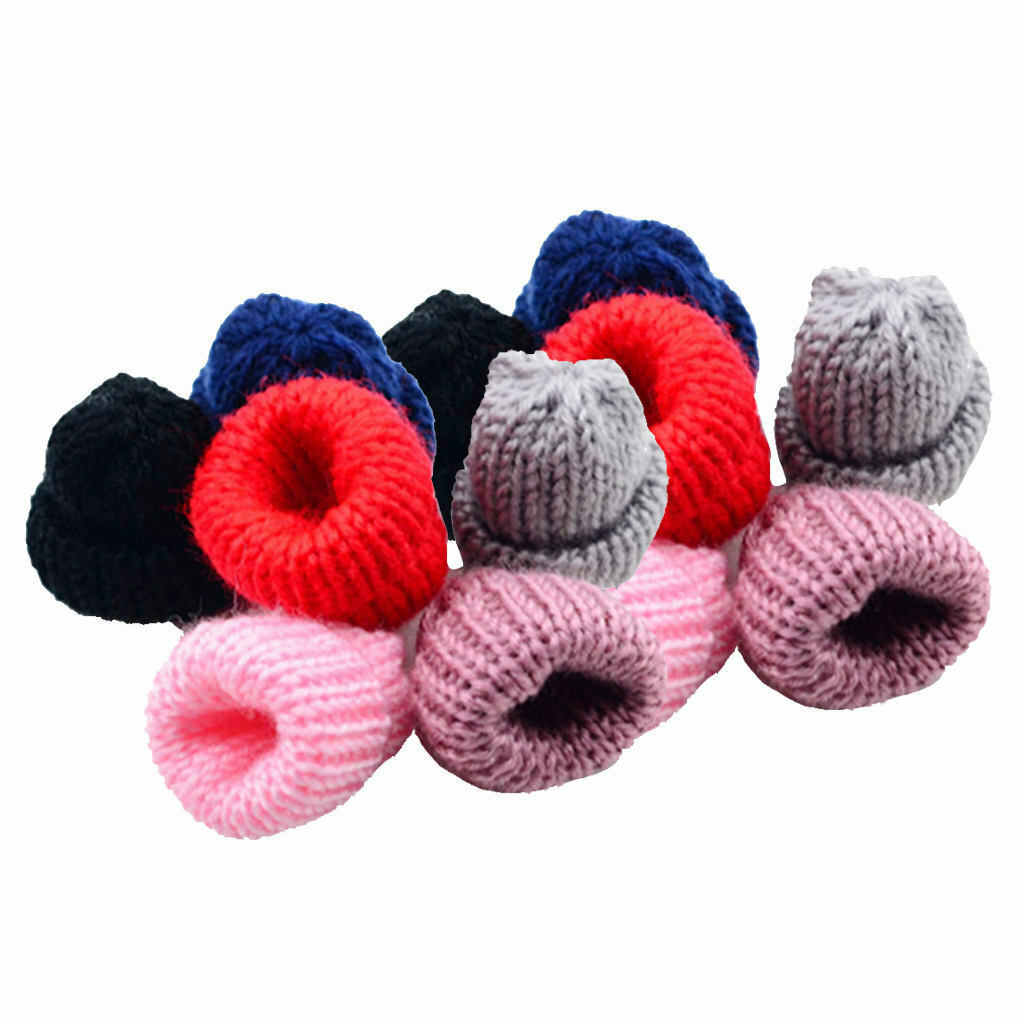 12x Mixed Handmade Knitting Wool Yarn Hat for Craft Hair Jewelry Ornaments