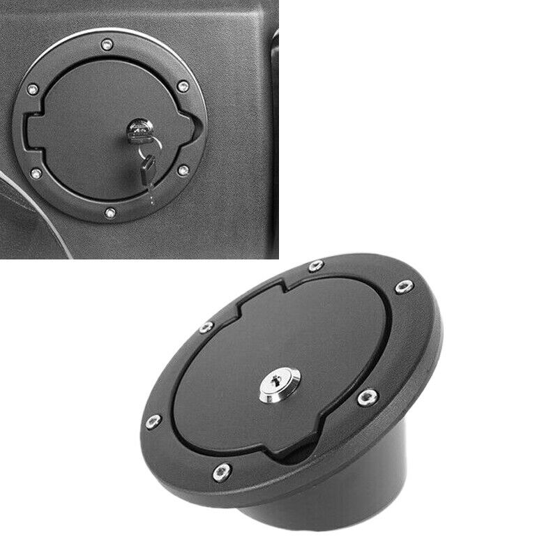For  Wrangler JK 07-18 Car Gas Gasoline Tank Cap Cover with Lock Aluminum LockO7