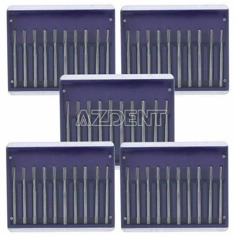 5 Box Dental FG1958 Tungsten Carbide High Speed Burs Handpieces AZDENT
