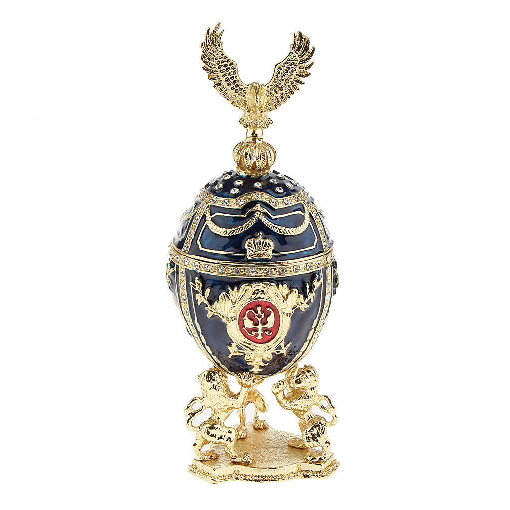 Exquisite Home Decoration Russian Easter Egg with Enamel Painted Metal Crafts