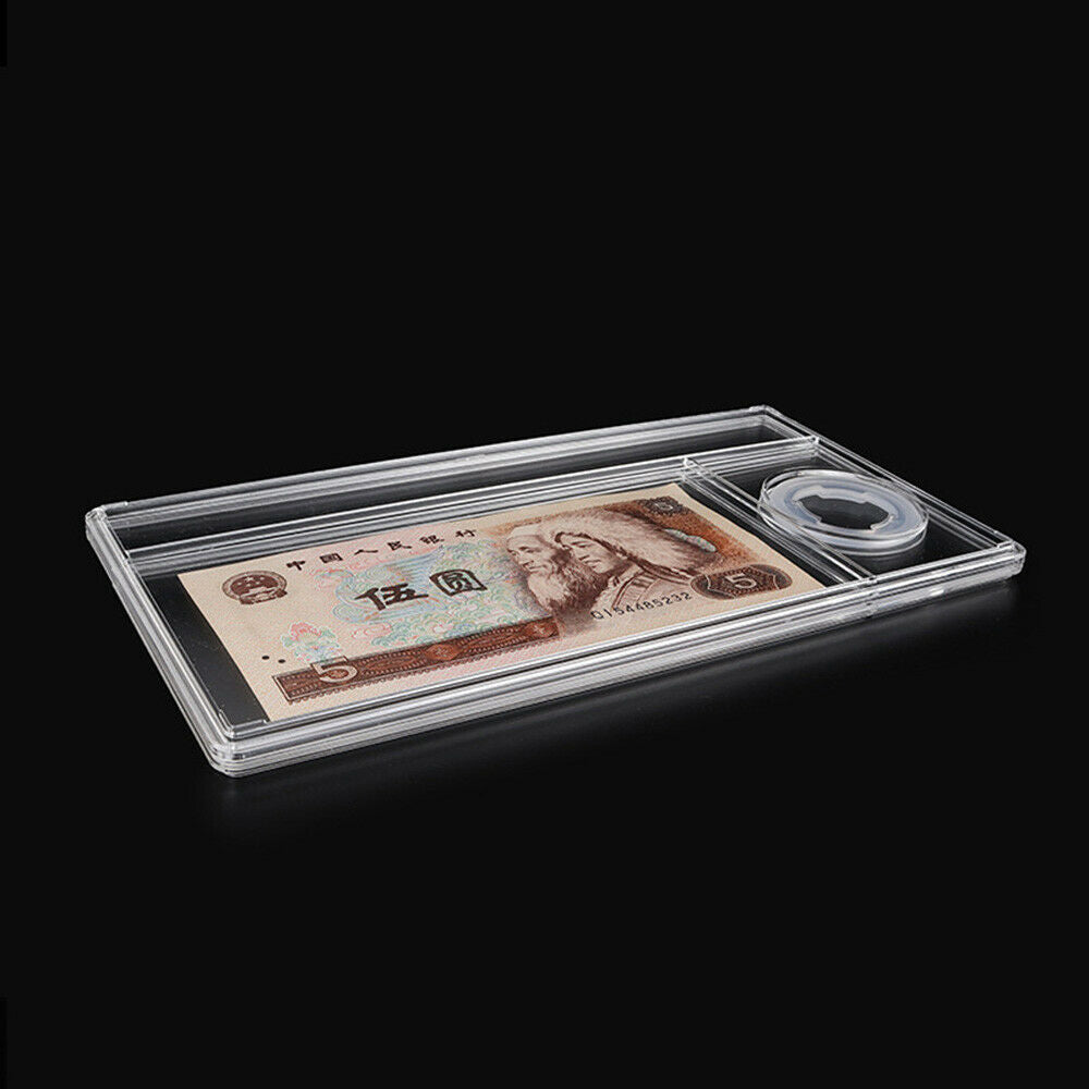 Single Banknotes Grading Coins Storage Holder Paper Money Coin Collection Box