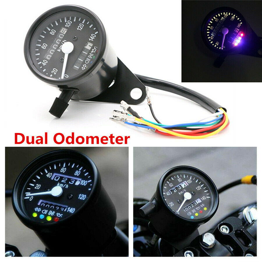 Motorcycle Speedometer Odometer Tachometer Gauges Stainless steel shell km/h RPM