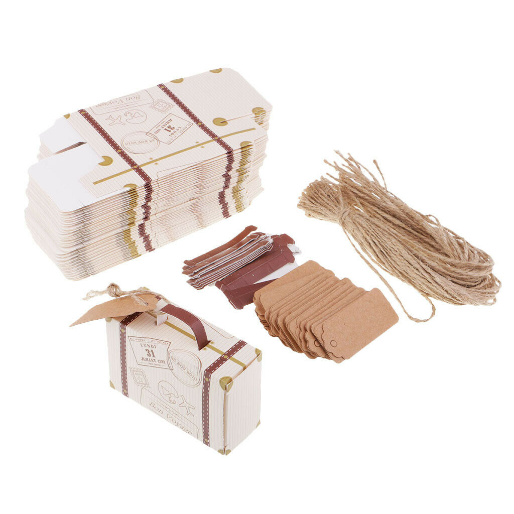 50 Pcs Beautiful Mini Luggage Storage Wedding Candy Box Wedding