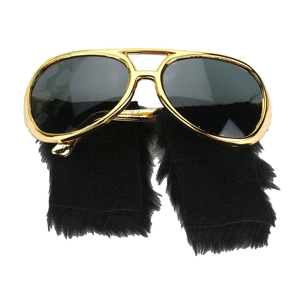 Prettyia Novelty 70s Disco Sunglasses Beard Glasses  Fancy Dress