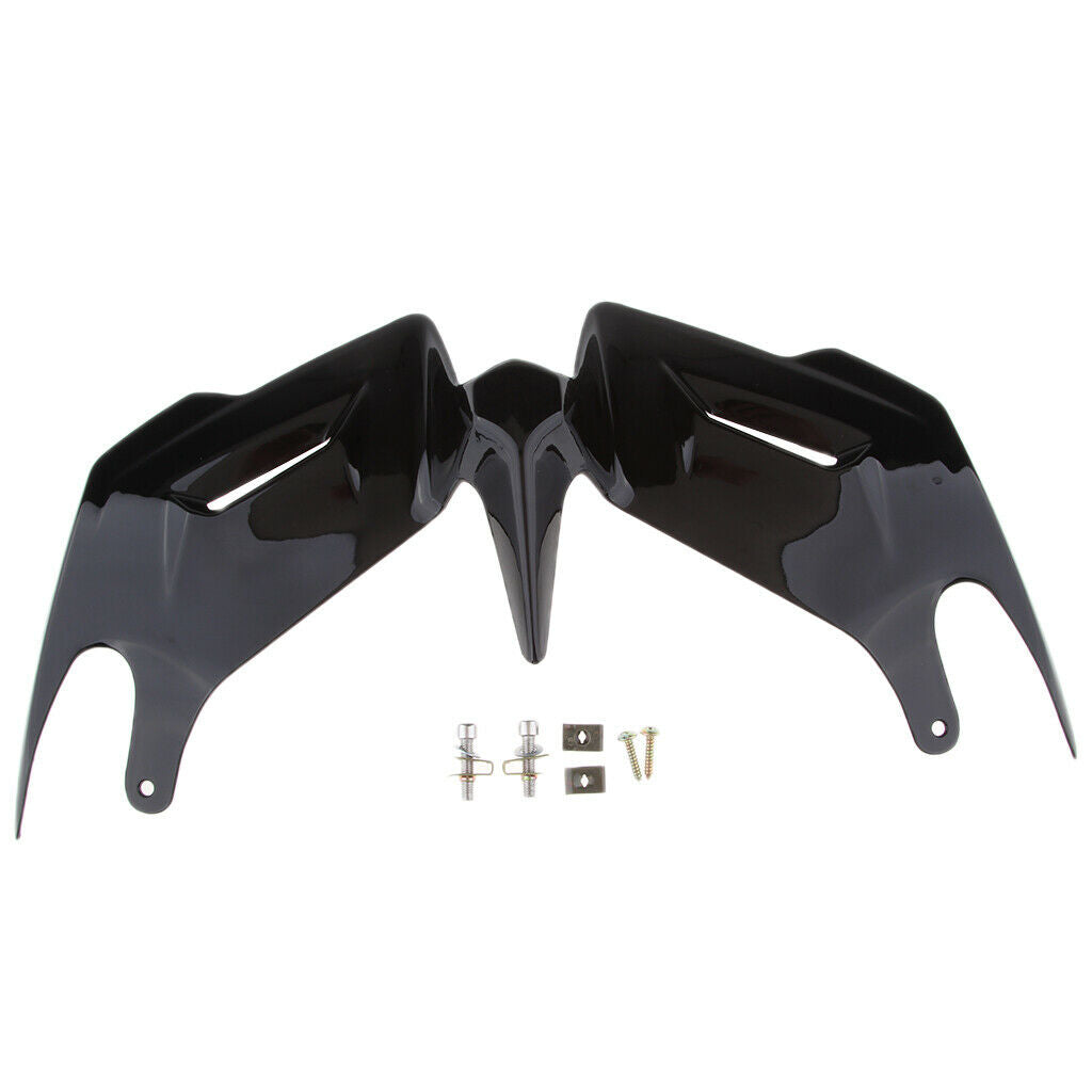 Glossy Black Front Fairing Aerodynamic Winglets for Yamaha YZF R3 R25