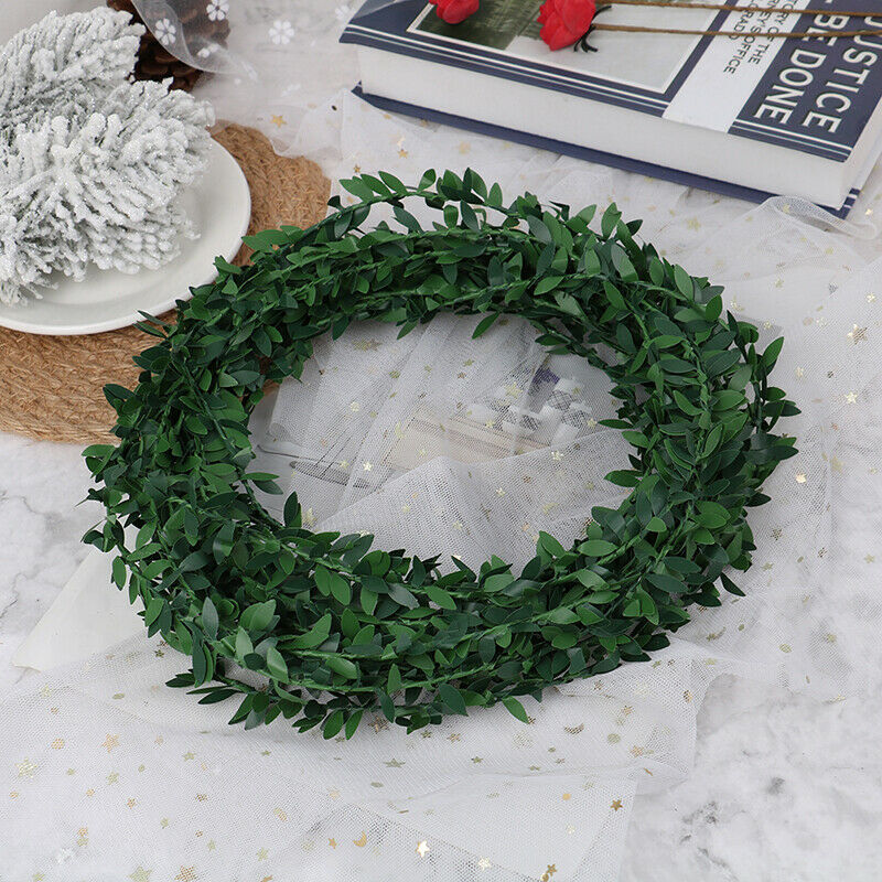 7.5M Artificial Green Leaves Garland Silk Ivy Vines Rattan Xmas Wedding D.l8