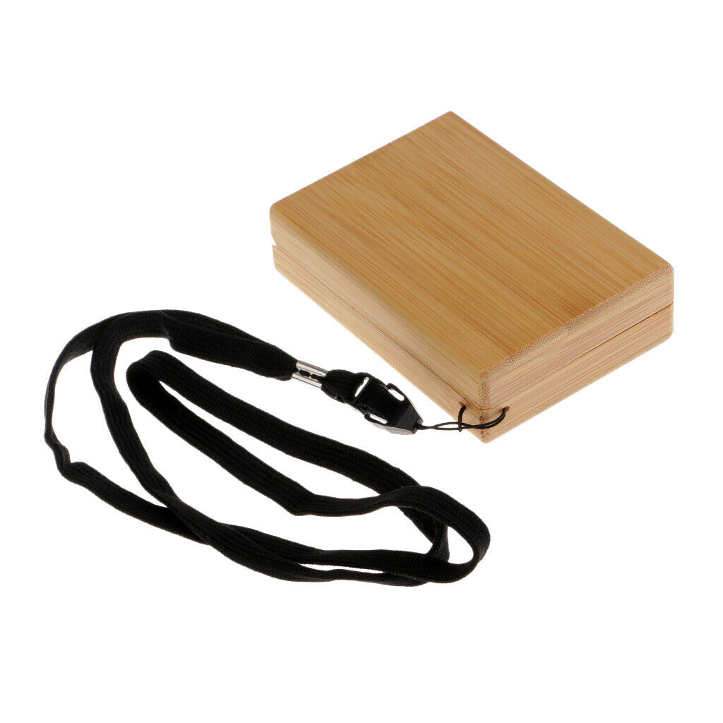 Bamboo Magnetic Fly Box with Lanyard Slit Foam Insert Packet Fishing Box