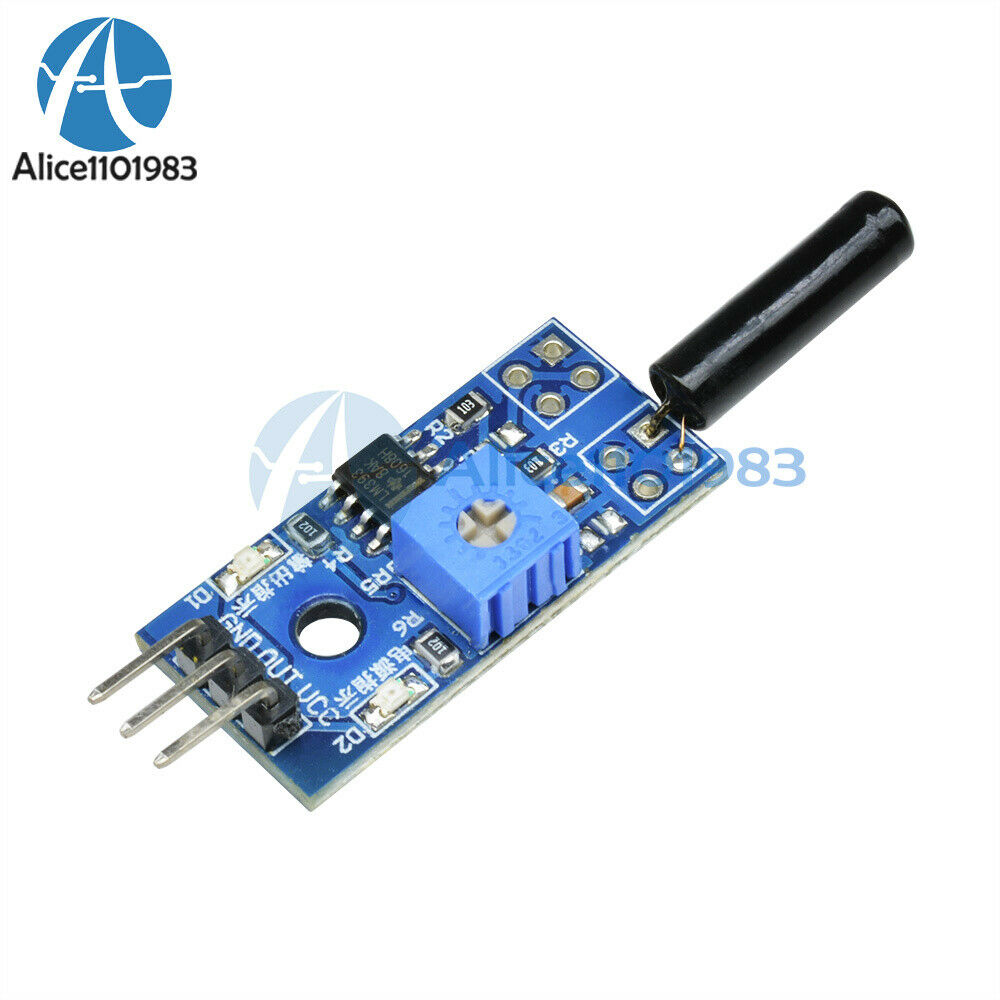 2PCS 3-5V LM393 Vibration Switch Sensor Module SW-18010P for Intelligent Vehicle