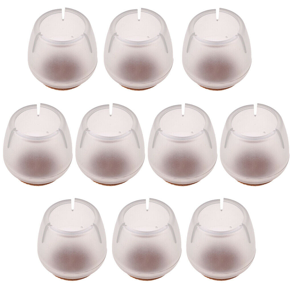 20 Pieces For Round 17-21mm Chair Leg Caps  Protectors Clear