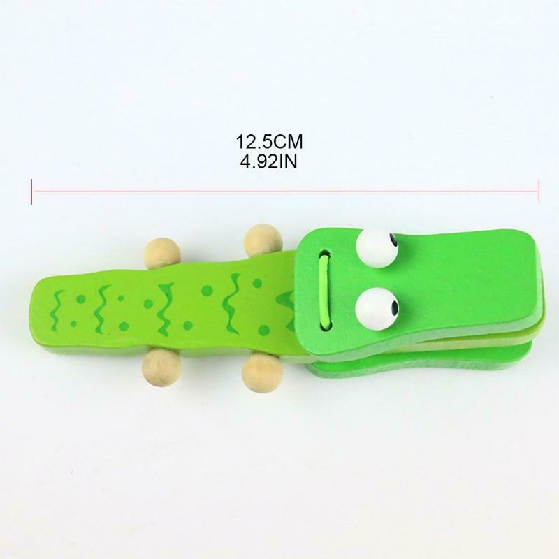 Crocodile Shape Wood Castanet Baby Musical Instrument Cartoon Child Musical Toys